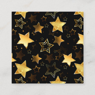 Seamless pattern with Golden Stars Discount Card