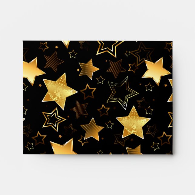 Seamless pattern with Golden Stars Envelope (Front)