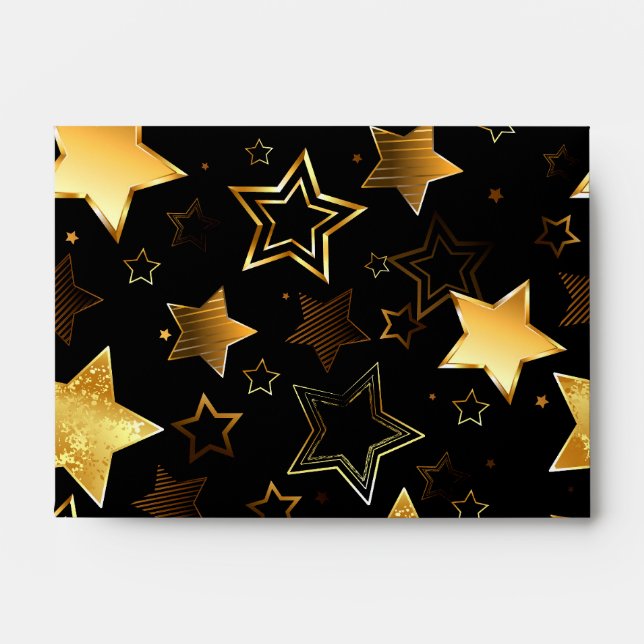 Seamless pattern with Golden Stars Envelope (Front)