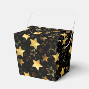 Seamless pattern with Golden Stars Favour Box