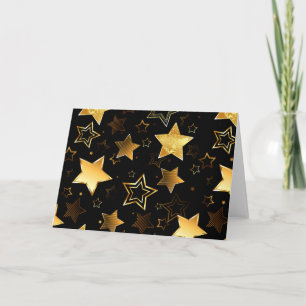 Seamless pattern with Golden Stars Invitation