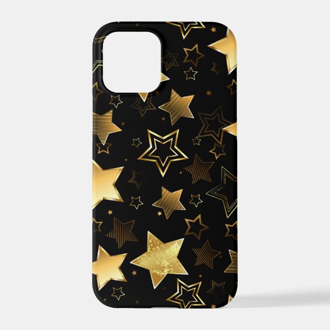 Seamless pattern with Golden Stars iPhone Case (Back)