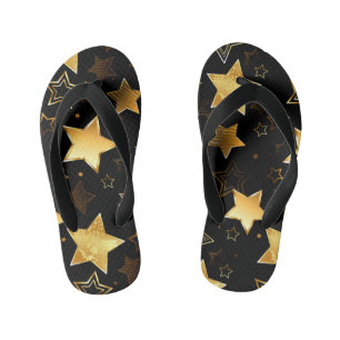 Seamless pattern with Golden Stars Kid's Thongs