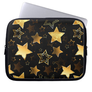 Seamless pattern with Golden Stars Laptop Sleeve