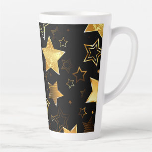 Seamless pattern with Golden Stars Latte Mug
