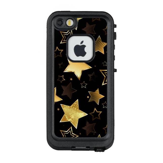 Seamless pattern with Golden Stars LifeProof iPhone Case (Back)