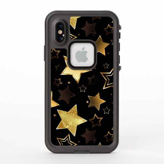 Seamless pattern with Golden Stars LifeProof iPhone Case (Back)