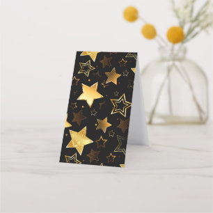 Seamless pattern with Golden Stars Loyalty Card