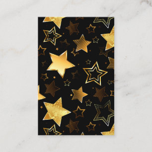 Seamless pattern with Golden Stars Loyalty Card