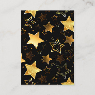 Seamless pattern with Golden Stars Loyalty Card