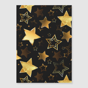 Seamless pattern with Golden Stars Magnetic Invitation