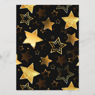 Seamless pattern with Golden Stars Menu