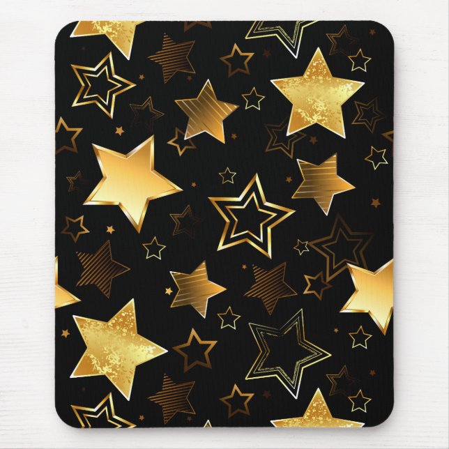 Seamless pattern with Golden Stars Mouse Pad (Front)