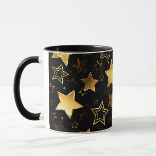 Seamless pattern with Golden Stars Mug