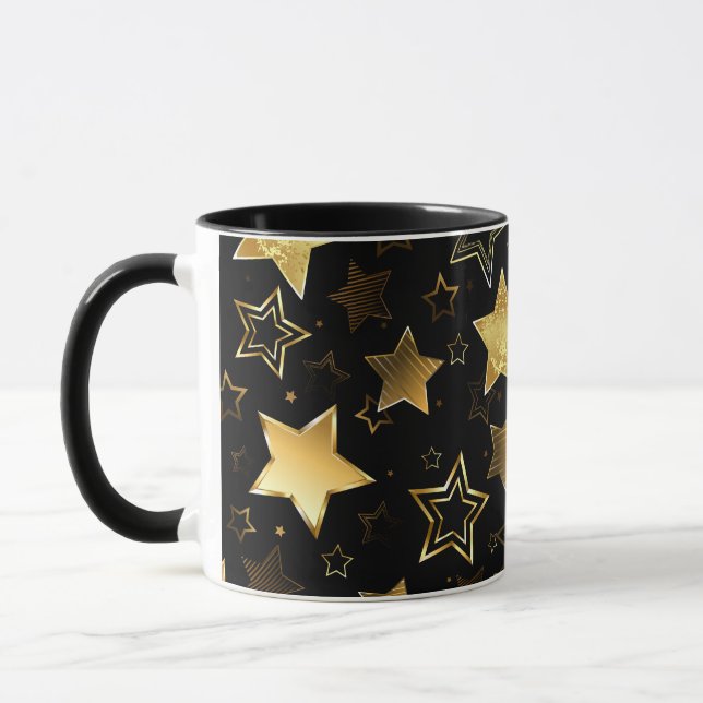 Seamless pattern with Golden Stars Mug (Left)