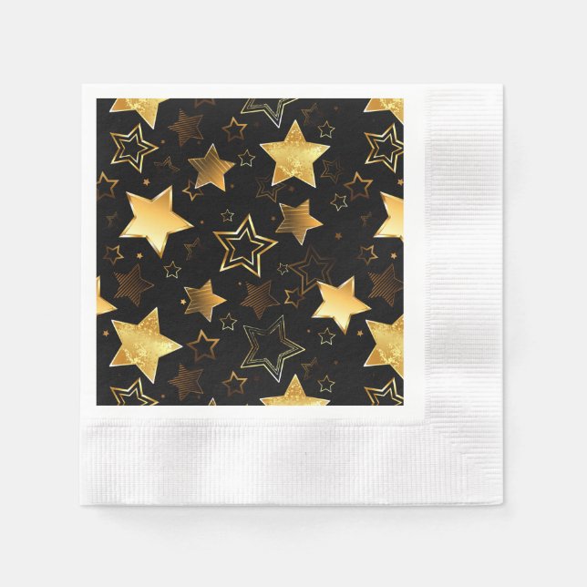 Seamless pattern with Golden Stars Napkin (Front)