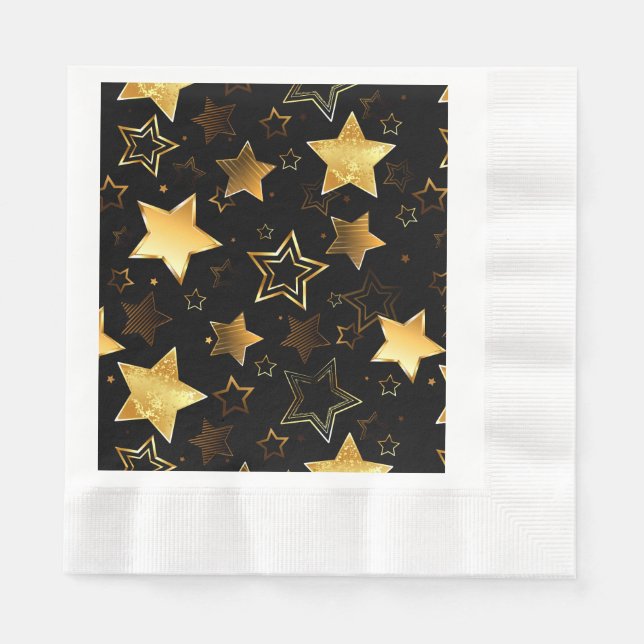 Seamless pattern with Golden Stars Napkin (Front)