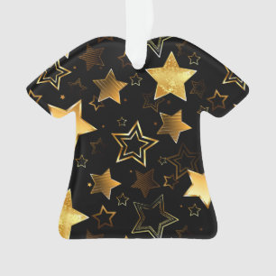 Seamless pattern with Golden Stars Ornament