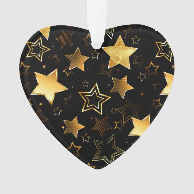 Seamless pattern with Golden Stars Ornament (Front)
