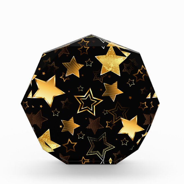 Seamless pattern with Golden Stars Photo Block (Front)