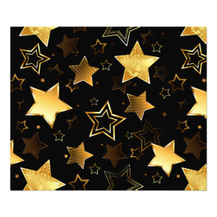Seamless pattern with Golden Stars Photo Print