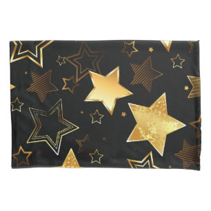 Seamless pattern with Golden Stars Pillowcase