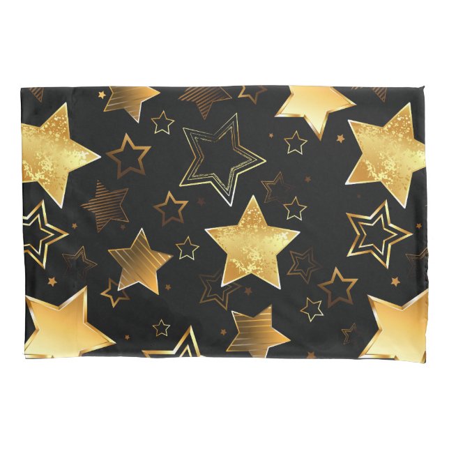 Seamless pattern with Golden Stars Pillowcase (Front)