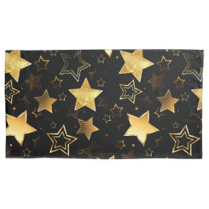 Seamless pattern with Golden Stars Pillowcase
