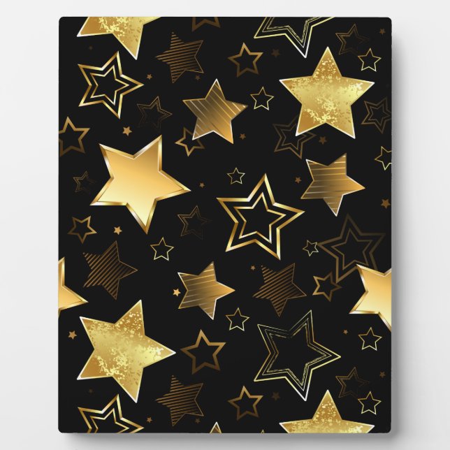 Seamless pattern with Golden Stars Plaque (Front)