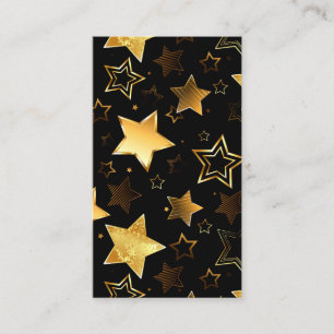 Seamless pattern with Golden Stars Referral Card