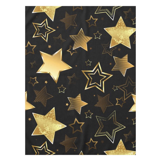 Seamless pattern with Golden Stars Tablecloth (Front)