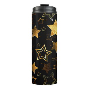 Seamless pattern with Golden Stars Thermal Tumbler