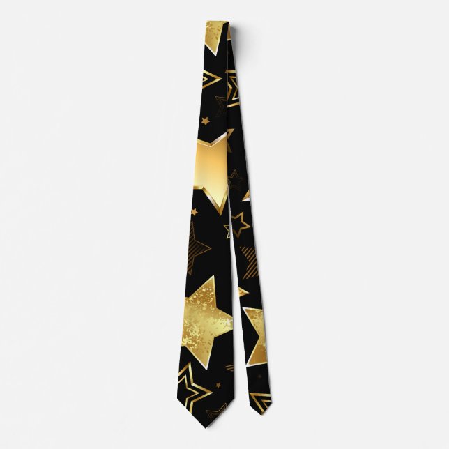 Seamless pattern with Golden Stars Tie (Front)