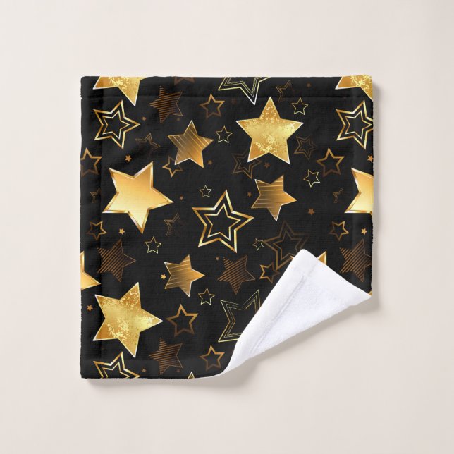 Seamless pattern with Golden Stars Wash Cloth (Wash Cloth)
