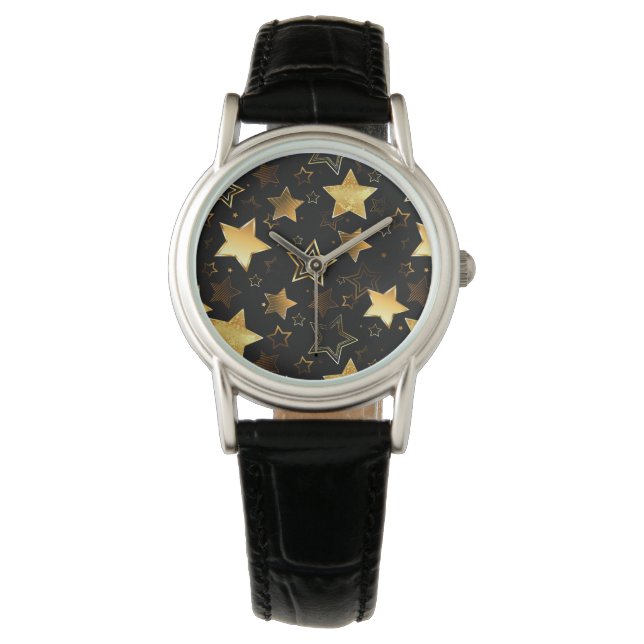 Seamless pattern with Golden Stars Watch (Front)