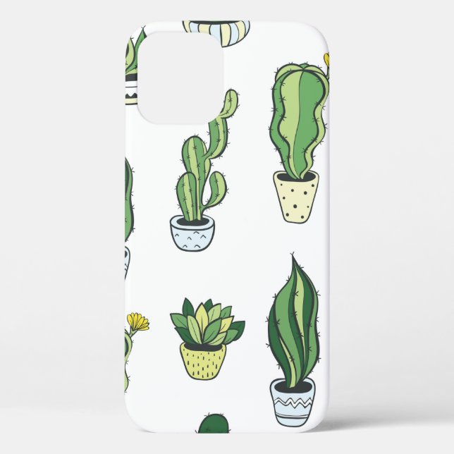 Seamless pattern with green cactus and succulents  Case-Mate iPhone case (Back)