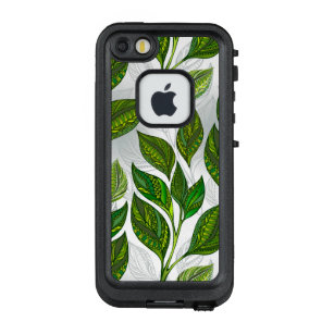 Seamless Pattern with Green Tea Leaves LifeProof FRÄ’ iPhone SE/5/5s Case