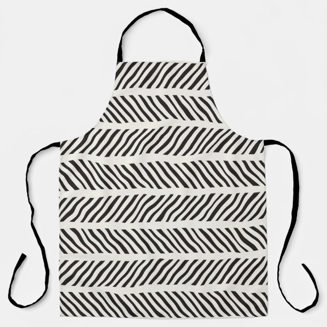 Seamless pattern with hand drawn brush strokes. In Apron (Front)