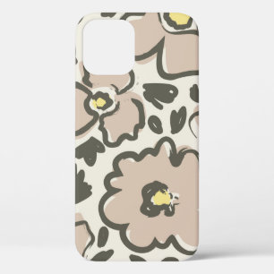 seamless pattern with hand drawn flowers iPhone 12 case