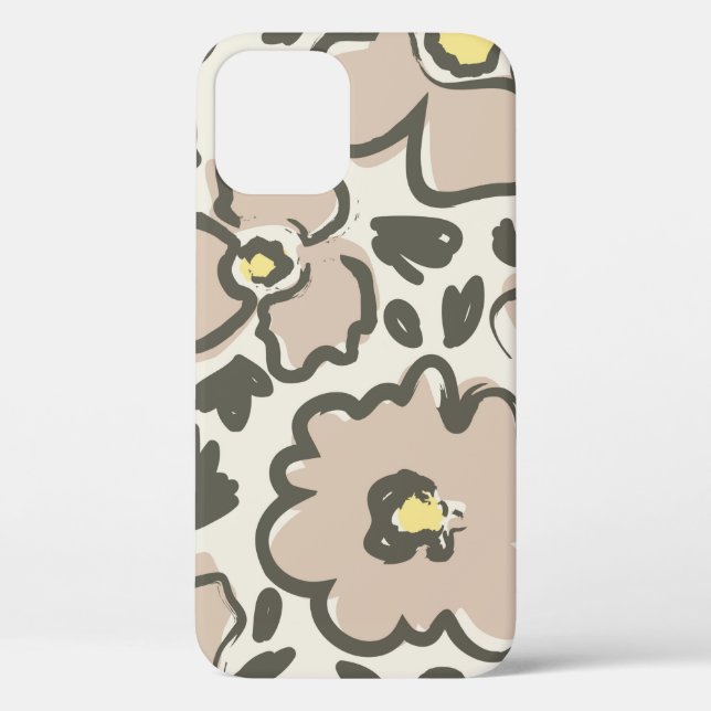 seamless pattern with hand drawn flowers Case-Mate iPhone case (Back)