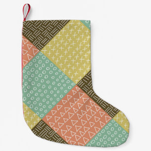 seamless pattern with hand drawn hipster backgrou small christmas stocking