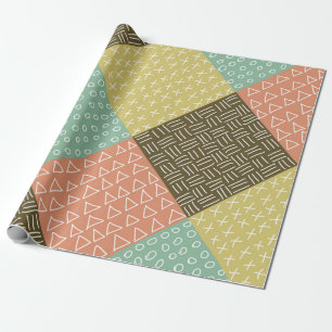 seamless pattern with hand drawn hipster backgrou wrapping paper