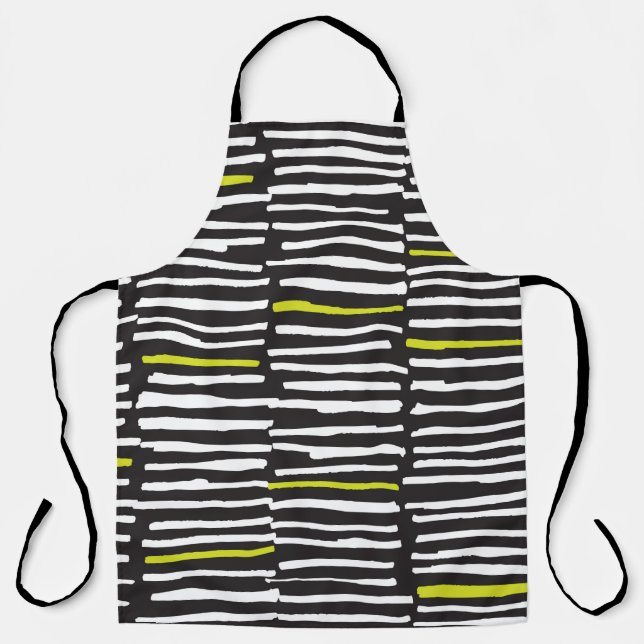 Seamless pattern with hand drawn marker stripes apron (Front)