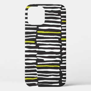 Seamless pattern with hand drawn marker stripes iPhone 12 case