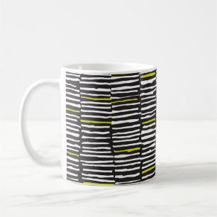 Seamless pattern with hand drawn marker stripes coffee mug