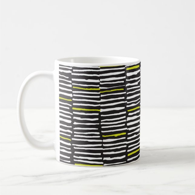 Seamless pattern with hand drawn marker stripes coffee mug (Left)