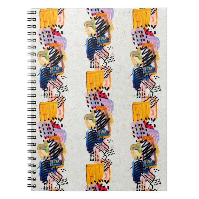Seamless pattern with hand drawn paint strokes. Ar Notebook (Front)