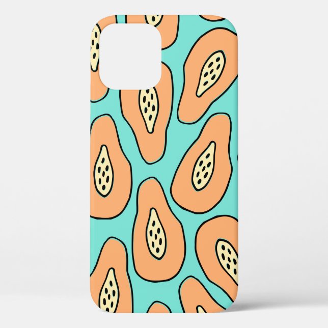 Seamless pattern with hand drawn papayas.  Case-Mate iPhone case (Back)