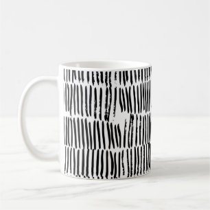 Seamless pattern with hand drawn vertical elements coffee mug