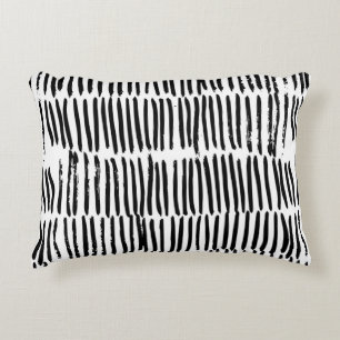 Seamless pattern with hand drawn vertical elements decorative cushion
